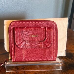 Chloé dark Red Leather Wallet
